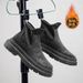 European Warm Series 2025 Spring New Men's High-top Shoes Lazy Slip-on Casual Thick-soled Martin Boots Men_vogvips.com