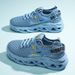Men's Breathable Mesh Casual Sneakers - Lightweight Summer Shoes With Cushioned Sole, Round Toe & Lace-Up Design For Daily Wear All Match Men's Shoes_vogvips.com