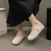 Women's Summer 2026 Height Increasing Woven Half Slippers Breathable Closed Toe Sandals with Thick Sole for Skirts_vogvips.com