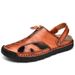 Men's Large-size Popular In Cross-border Trade, Casual Outdoor Sandals, Beach Shoes With Hand-stitched Hollowed-out_vogvips.com