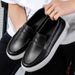 Bean shoes Men's shoes Loafers Fashion casual leather shoes Youth fashion shoes_vogvips.com