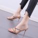 Slippers 2025 Spring/Summer New Style Strap Rhinestone Sexy Thin Heel Internet Celebrity Women's Shoes High Heels_vogvips.com