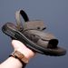 Men’s Shoes New Style Outdoor Wear Driving Dual Purpose Men's Sandals Latex Pad Soft Bottom Large Size Beach Shoes_vogvips.com