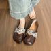 French Soft-soled Round Head Ballet Single Shoes Women's Flat Mary Jane Shoes Evening Beanie Shoes_vogvips.com