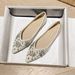 Weiwei Girl 5933-11 Pointed Toe Single Shoes For Women Rhinestones, Slip-On Shallow Mouth, Elegant Fairy Style Loafers_vogvips.com