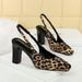 8320 Leopard Print Square Chunky Heel High Heels Women Shallow Mouth Versatile Back Strap French Minimalist Style Closed_vogvips.com