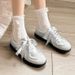Ballet-style Training Sneakers Women, 2026 Spring New Chic Niche Korean Version, Flat Breathable Casual White Shoes For_vogvips.com