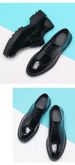 Men's Dress Shoes Leather Brogue Platform Heel 10CM Lace-up Wedding_vogvips.com