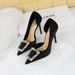626-K10 European American Style Party Fashion High-heeled Shoes With Thin Heels, Shallow Cut, Pointed Toe, Side Cut-out_vogvips.com