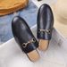 European And American Foreign Trade Women's Open-toe Slip-on Mules, Flat-soled Lazy Shoes For Outdoor Wear, Large Sizes_vogvips.com