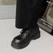 Big Toe Leather For Men's Spring Casual Thick Soled High Rise Derby S, Formal British Style Black Wide Foot Trendy_vogvips.com