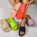 2025 French Small Fragrant Style Ribbed Sponge Cake Thick Soled Women's Sandals Summer Beach Slippers_vogvips.com