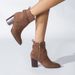 Women's Martin Boots Chunky Heel Ankle Boots Pointed Toe Suede Winter Boots With Side Zipper Comfortable & Stylish_vogvips.com