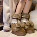 Women's Shoes Retro Versatile Fluffy Snow Boots For Women, Autumn And Winter New Style, Thick Sole, Fleece Lining, Extra Warm Cotton Shoes_vogvips.com