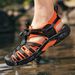 New Summer Genuine Leather Fashion Design Breathable Casual Shoes Men Soft Bottom Outdoor Beach Sandals Big Size 48_vogvips.com