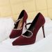 8366-9 Banquet Thin Shallow Mouth Suede Pointed Waterproof Platform Water Diamond Strap High Heels Single Shoes_vogvips.com