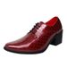 Plus Size 38-46 Chunky Heel Height Increasing 2025 Spring Autumn New Business Casual Leather Shoes_vogvips.com