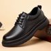 2024 Autumn New Men's Genuine British Style Thick Sole Black Work Large Toe Business Casual Leather Shoes_vogvips.com