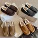 2025 Autumn Winter Height Increase 4cm~ Square Round Toe Thick Sole Slip-On Comfortable Outdoor Furry Loafers Moccasins_vogvips.com