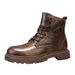 European Warm Series Autumn Winter Fashion Martin Genuine Leather Casual Big Toe Work Men's Boots Height Increasing Large Size_vogvips.com