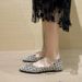 Pointed Single Shoes Female Flat-bottomed Versatile Rhinestone Fairy Wind Pedal Soft-soled Ladyshoes_vogvips.com