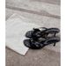 High Heels, Women's Stone Pattern, Black Patent Leather, Gold Buckle, Exposed Straight Strap, Square Toe, Versatile_vogvips.com