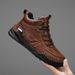 Winter Thick-Soled Men's Large-Size Handmade Casual Shoes, Fashionable Snow Boots, High-Top Men's Boots, Warm And Fleece_vogvips.com