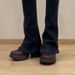 Women's Shoes New Autumn/winter Style Retro Inspired Chunky Heel 8cm Genuine Leather Slip On Shoes._vogvips.com