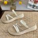 Rhinestone One-word Drag Female Muffin Slope Heel Two Wear Beach Versatile Wear Cool Slippers_vogvips.com
