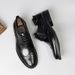 2023 New Soft Sole Brogue Carved Business Casual Leather Men Formal Pointed Gentleman Single Shoes Youth Trend_vogvips.com