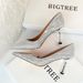 0755-A6 Fashion Sexy Banquet Thin High Heel Shallow Mouth Pointed Sequin Women's Wedding Single Shoes_vogvips.com