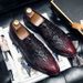 Men's Fashion Red Business Derby Shoes British Black Business Forum Men's Shoes Lace Banquet Dress Wedding Shoes_vogvips.com