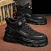 Men's Casual High-Top Work Boots With Thick Sole For Outdoor & Daily Wear - Anti-Slip Comfortable Martin Boots In Yellow, Green, Black_vogvips.com