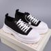 The Black And White Canvas Sponge Shoes Can Be Worn All Year Round. The Thick-soled Ones Show Your Proportion And Are Suitable For Both Men And Women_vogvips.com
