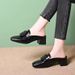 Muller Women's Spring New Style Square-Toe Thick-Heeled Half-Booties 2026 Leather Upper_vogvips.com