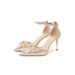High Heels 2025 Summer New Stunning One-Strap Dress Wedding Shoes Pointed Toe Stiletto Shallow Mouth Sandals For Women_vogvips.com