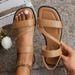 Cross-border Flat In Stock, 2026 Spring New Vintage Casual Versatile Beach Fashion Roman Women's Sandals_vogvips.com