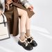 Platform British Small Leather Shoes Women's Autumn And Winter New Mao Mao Loafers Velvet Cotton Shoes_vogvips.com