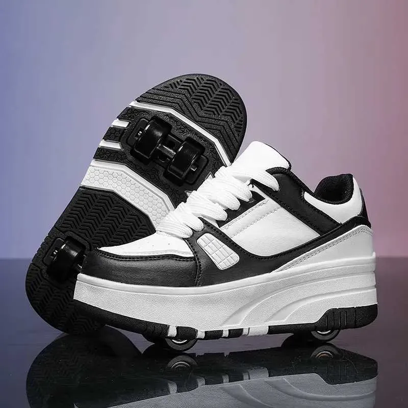 Ine Skates Roller Skate Snickers With Wheels Children Rollerskates Fashion Outdoor Sports Shoes Girls Boys Gifts For S_vogvips.com