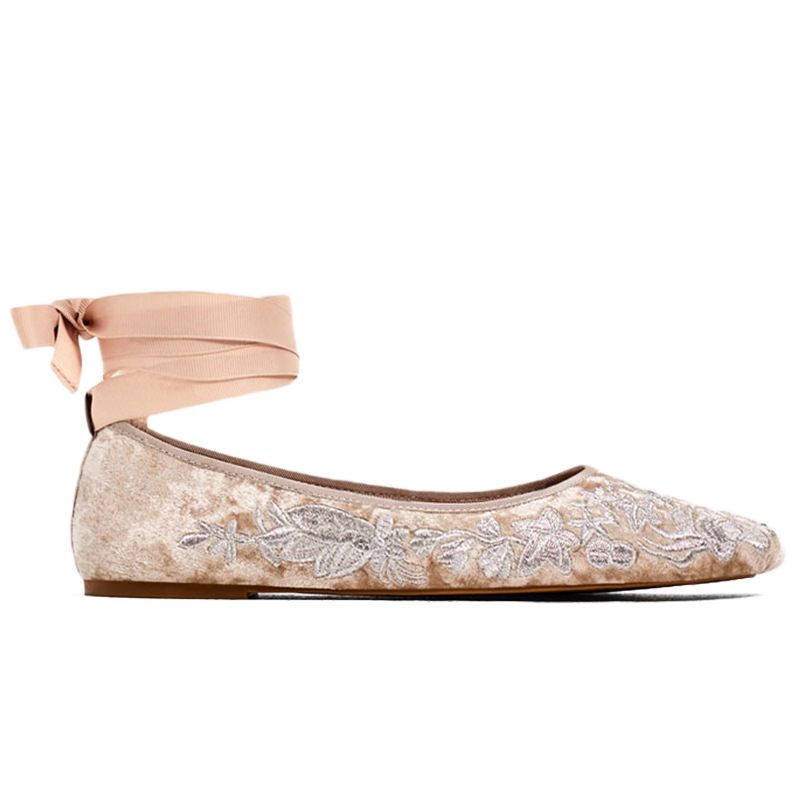 Spring And Summer All Match Fairy Style Flat Shoes Strappy Ballet Single Shoes Bridesmaids Bride Wedding Shoes Women's Trend_vogvips.com