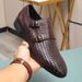 Woven Crocodile Pattern British Business Genuine Leather Formal Casual Loafers Men's Shoes Hairstylist Luxury Brand_vogvips.com
