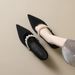 French Pointed Single Shoes Women's Pearl Light Mouth High Heels Suede Thick Heel Mary Jane Shoes_vogvips.com