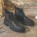 Martin Boots Men's Inner Height Increase Short Boots Men's Matte Leather Chelsea Boots Men's Leather Shoes Do Not Tie_vogvips.com