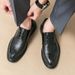 2024 New Leather Ultra Fiber Summer Breathable Business Formal Shoes Men's Youth Casual Height Increasing British Style_vogvips.com
