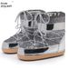 Exported To Europe And America Winter Space Thick Sole Sequin Real Fur Short Snow Trendy Ski Boots Lace-up Women's Shoes_vogvips.com