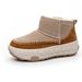 Tire winter sole 2025 new model with plush and thick cotton short tube snow boots women's shoes_vogvips.com