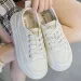 Genuine Leather Thick Sole Round Toe Raised Small White Casual Comfortable Trendy And Versatile Women Board Shoes_vogvips.com