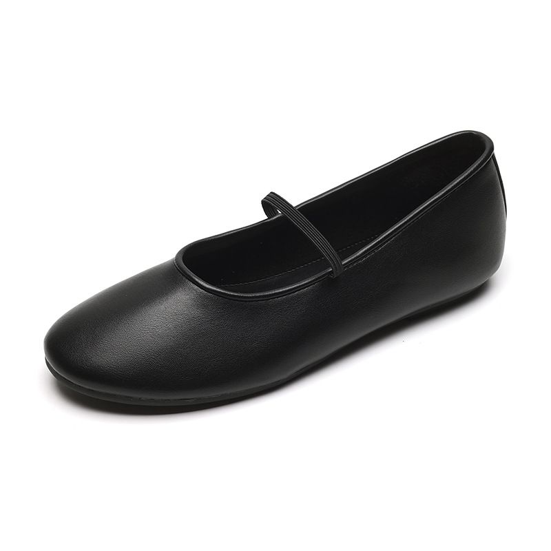 Soft-faced Round Head, Light Mouth Single Shoes, Thin Word With Flat Bottom Mary Jane Women's Shoes_vogvips.com