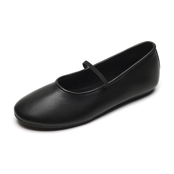 Soft-faced Round Head, Light Mouth Single Shoes, Thin Word With Flat Bottom Mary Jane Women's Shoes_vogvips.com