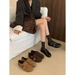 British Style Retro Carved And Velvet Le Fu Shoes For Women 2025 New Autumn And Winter Block Suede Carved Small Leather Shoes_vogvips.com